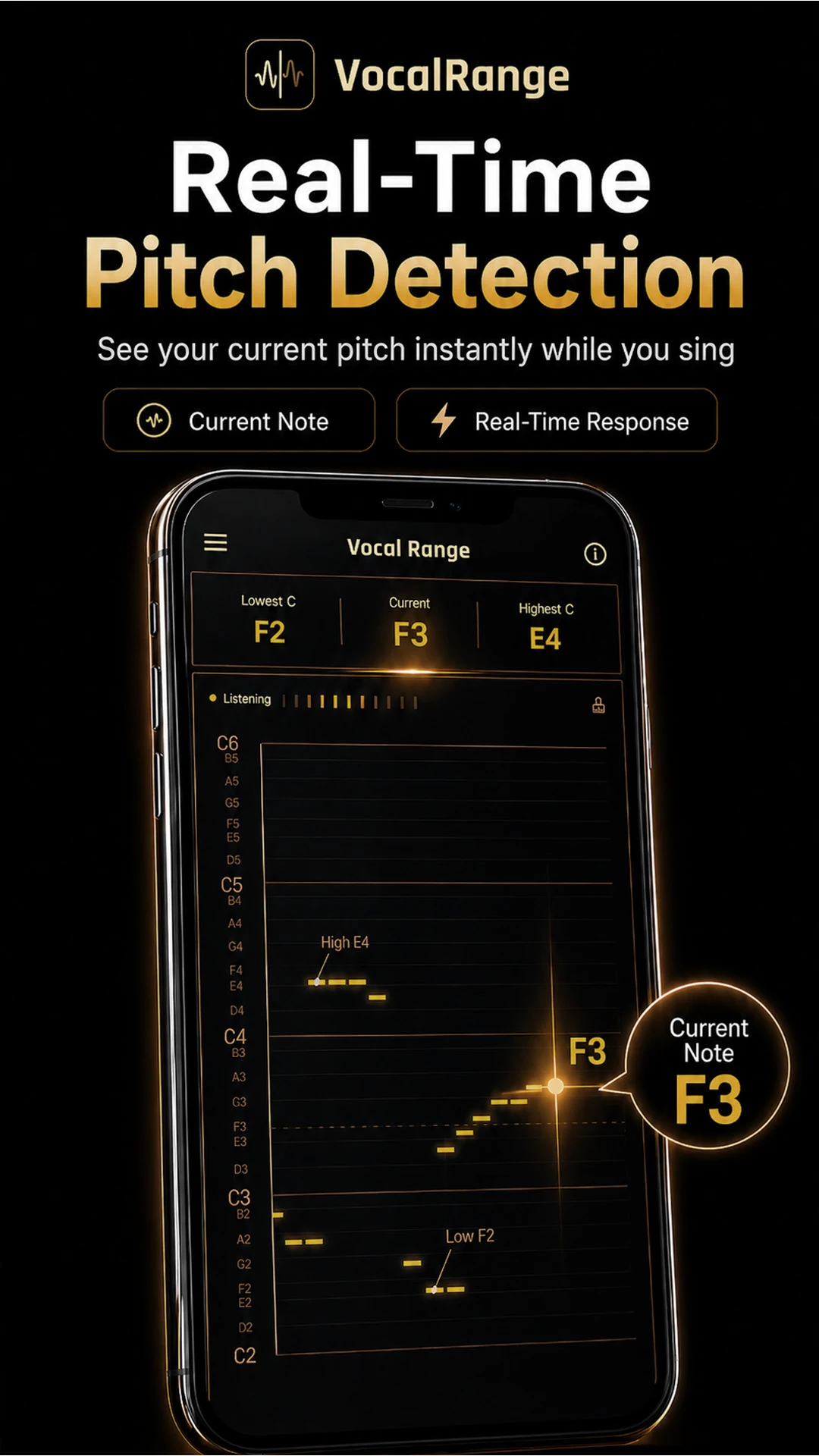 VocalRange : Pitch Detector screenshot