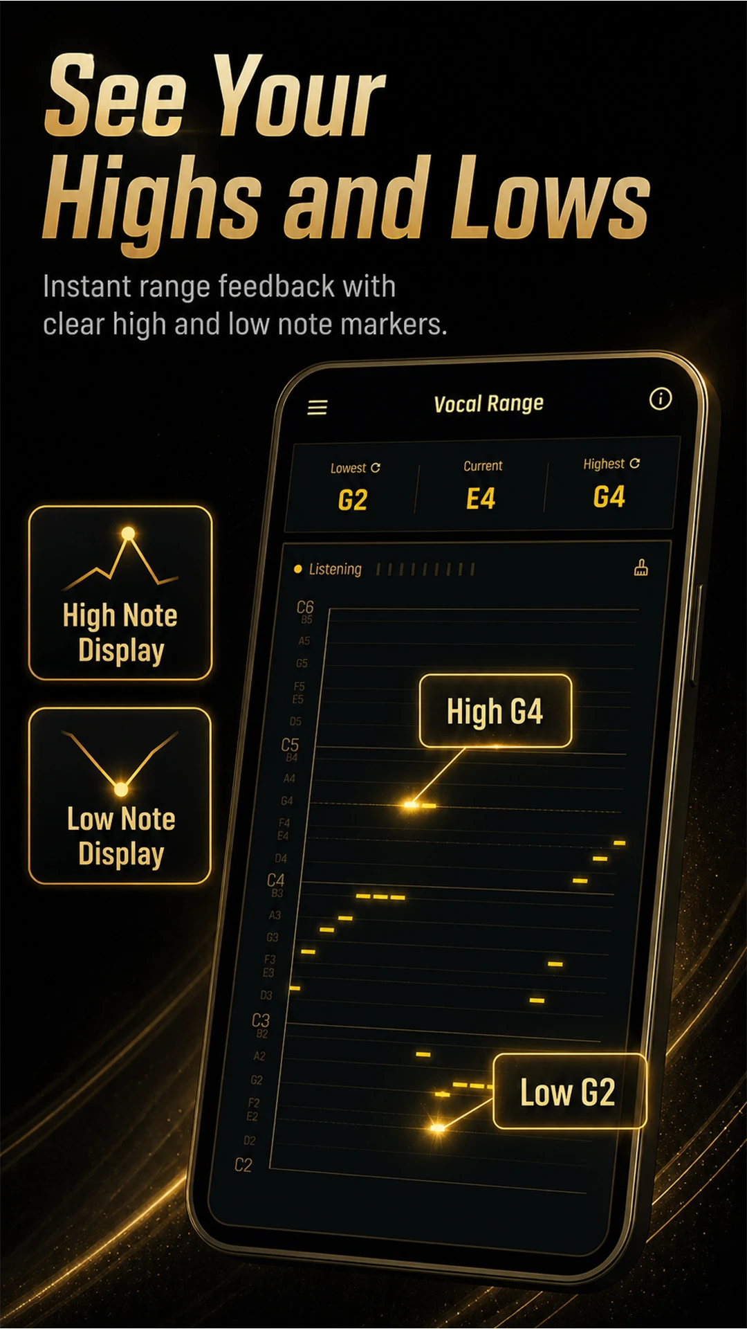 VocalRange : Pitch Detector screenshot